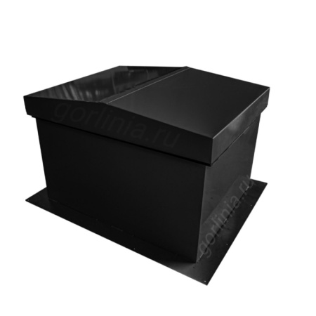 Люк выхода на кровлю с двускатной крышкой утепленный кровельный противопожарный - фото в закрытом виде