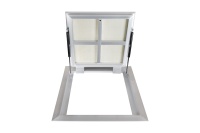 Люк в подвал Периметр 1000х1100п откидной алюминиевый